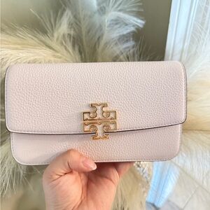 Tory Burch Light Pink Leather Clutch/Crossbody